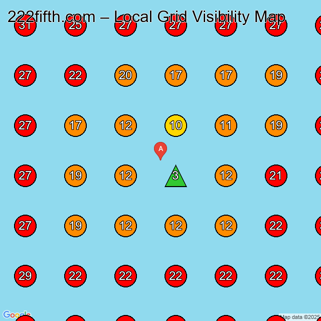 222fifth.com GeoGrid visibility map for Bridal Shop in None